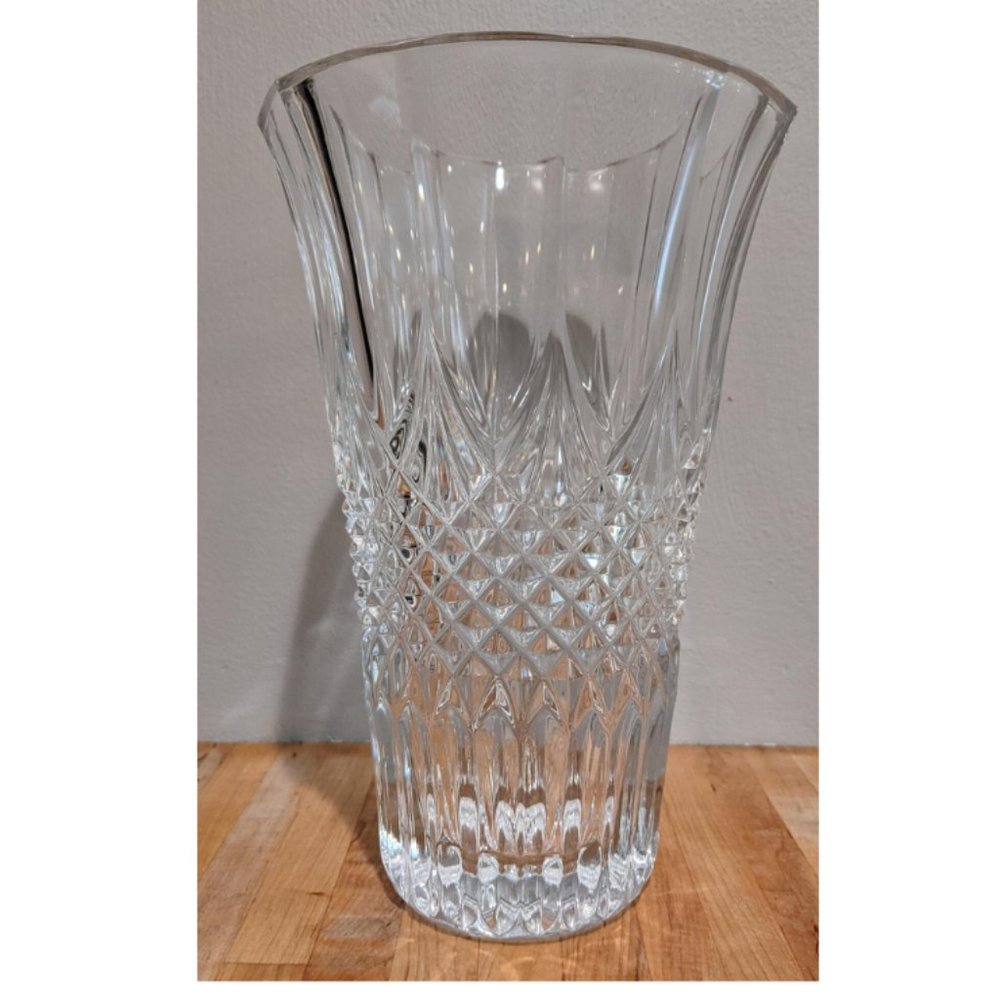 Val Saint Lambert MCM VINTAGE Heavy Crystal Otero 8" Vase